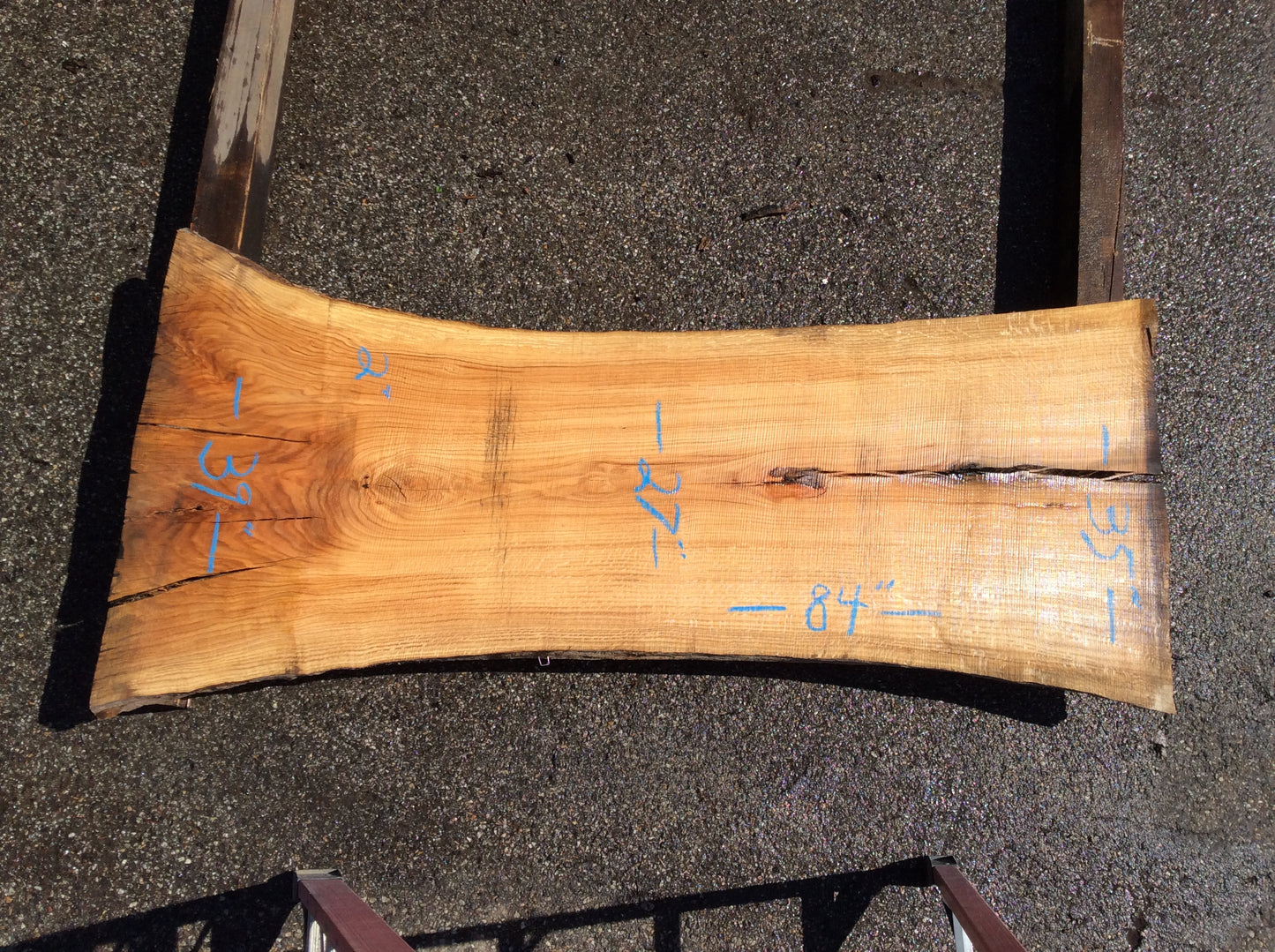White Oak, Red tones at base - 2 lg cracks