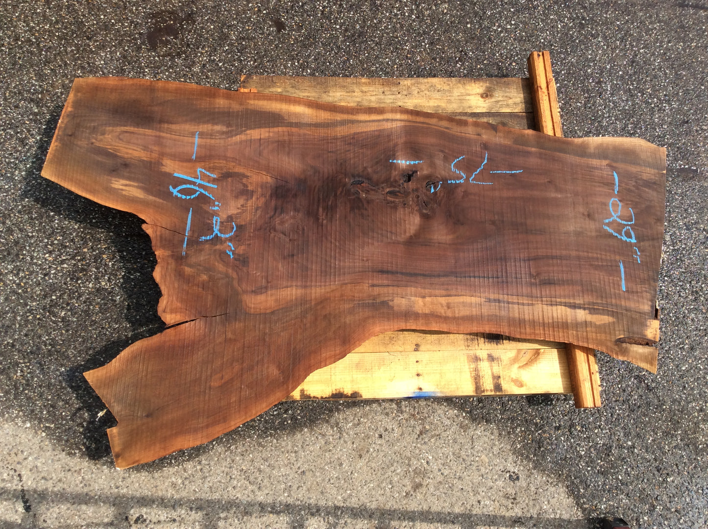 Claro Walnut, Mix color bark inclusions
