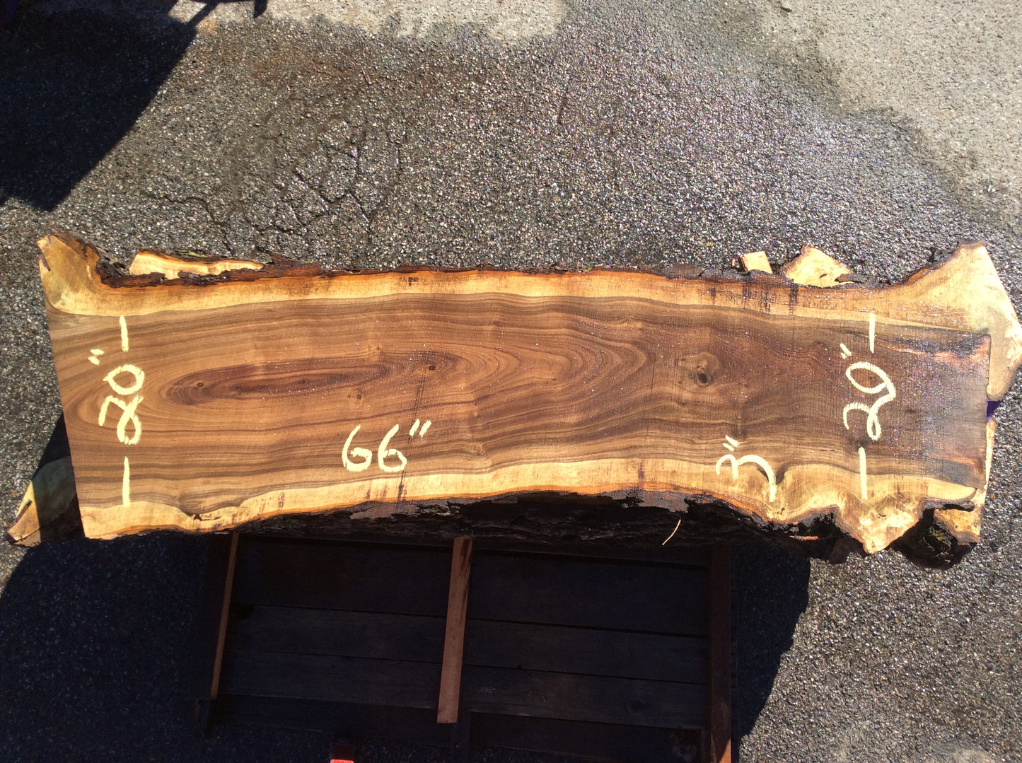 Claro Walnut, Arched light sapwood