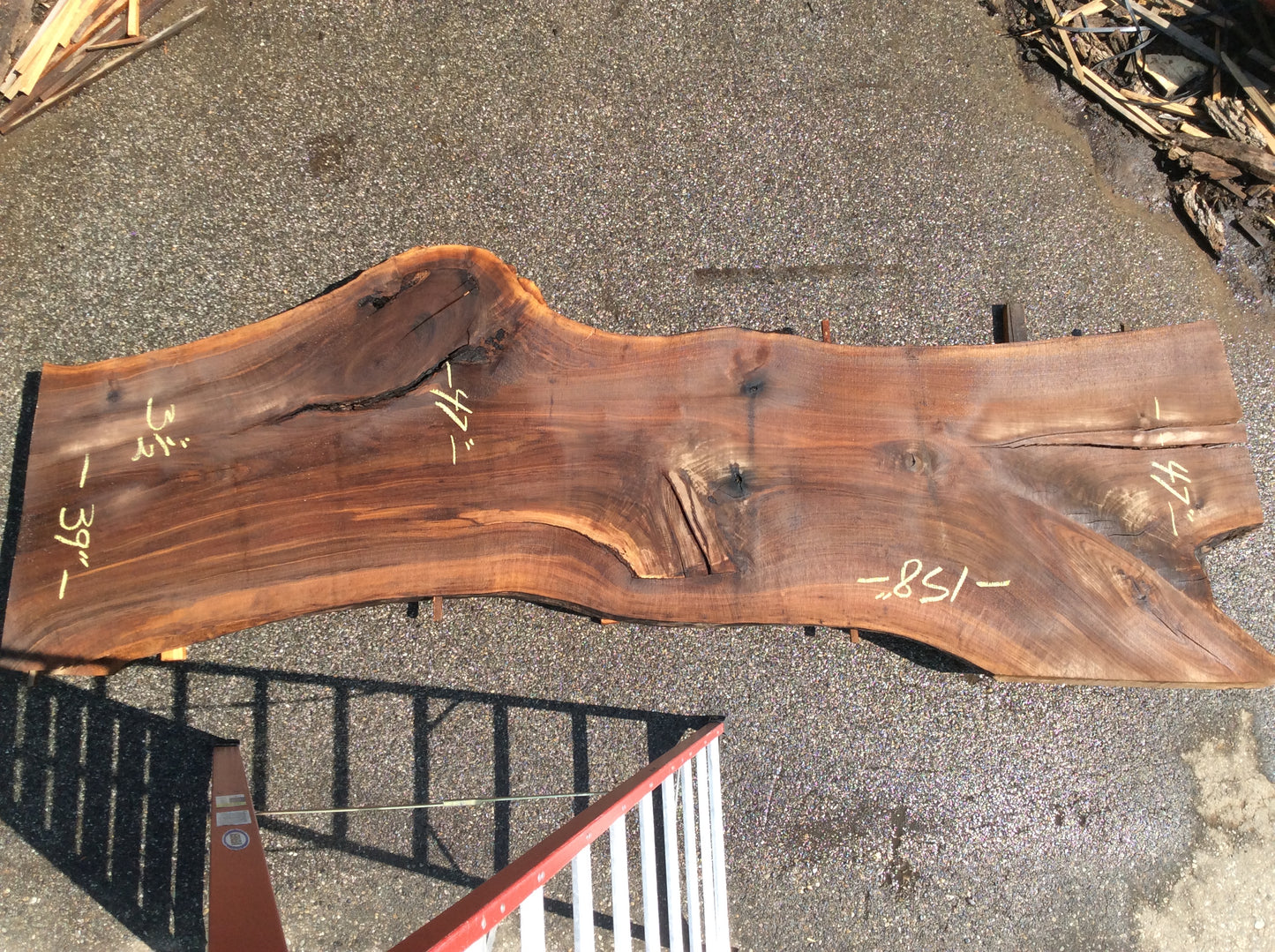Claro Walnut, 2 nails end crotch figure