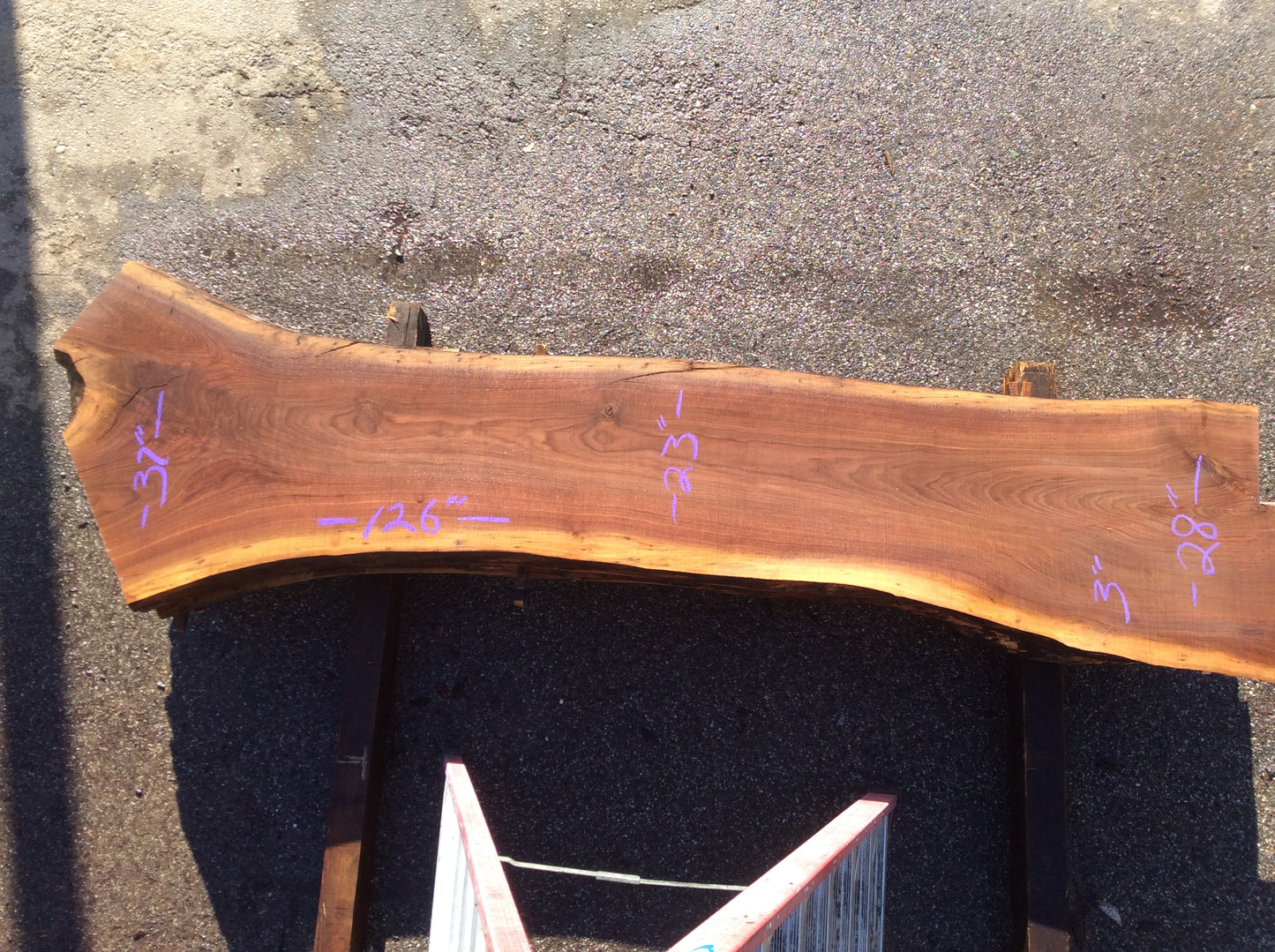 Claro Walnut, End crotch sapwood