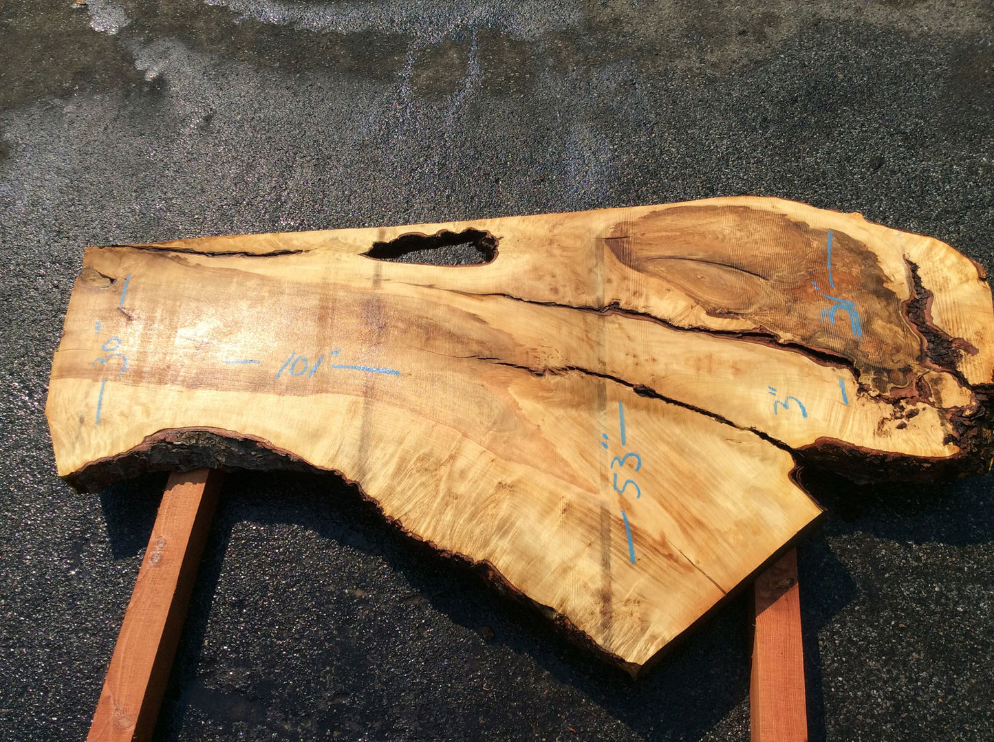 Silver Maple, Live Edge Slab
