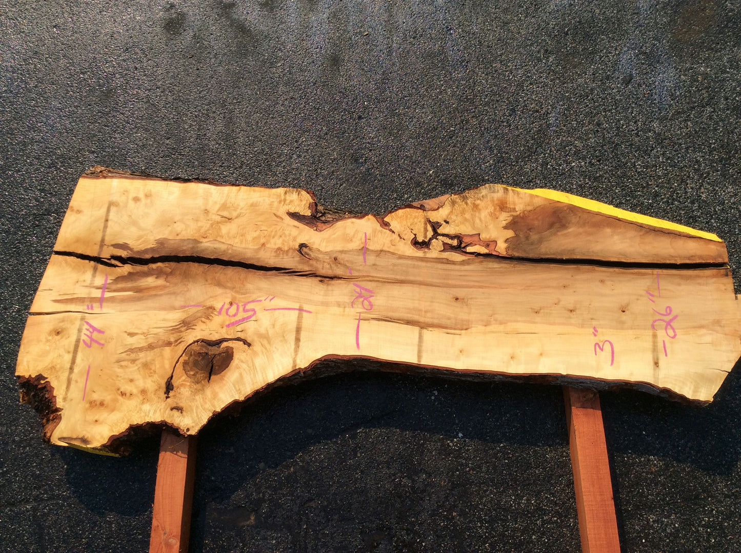 Silver Maple, Live Edge Slab