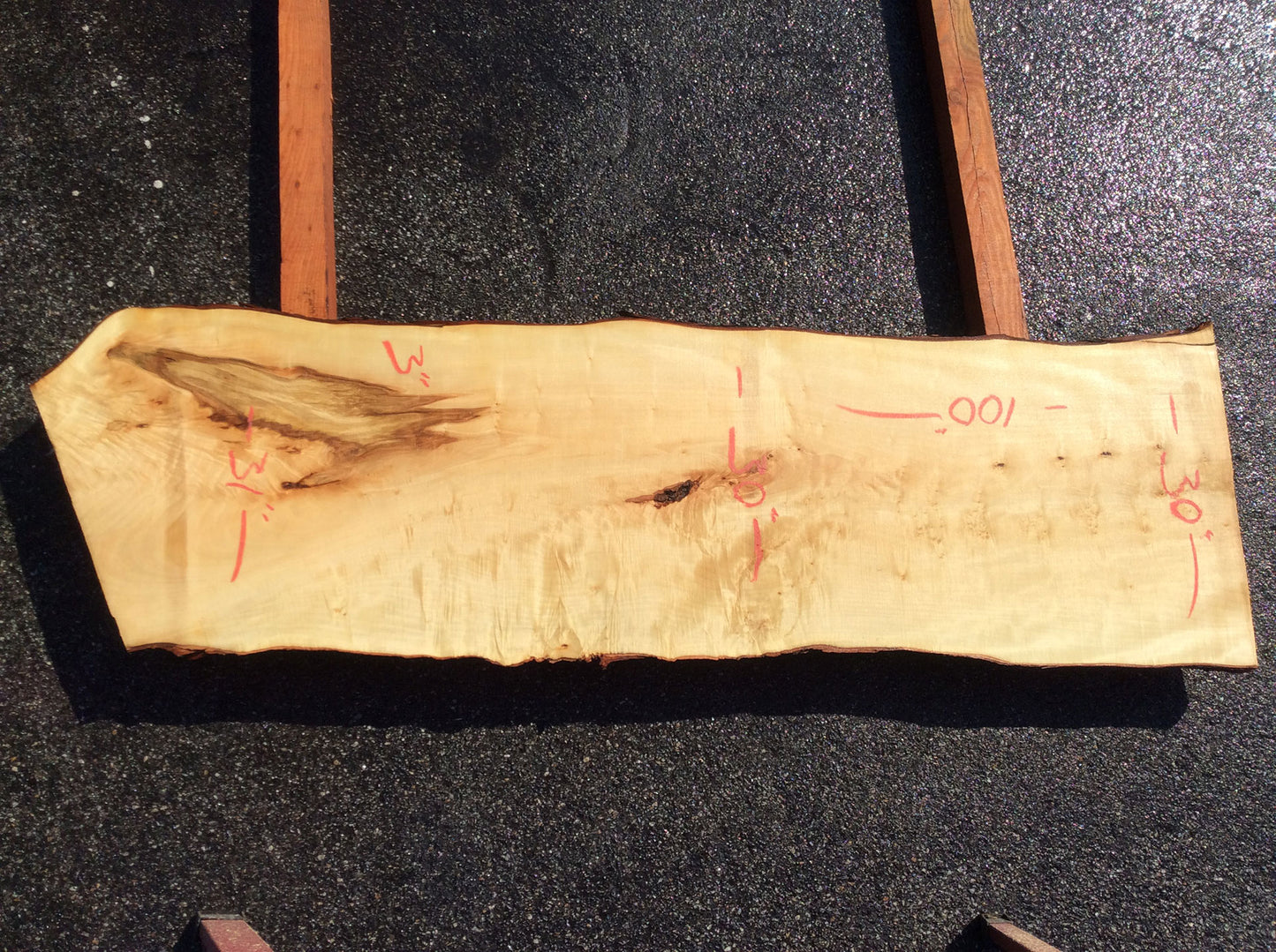 Silver Maple, Live Edge Slab