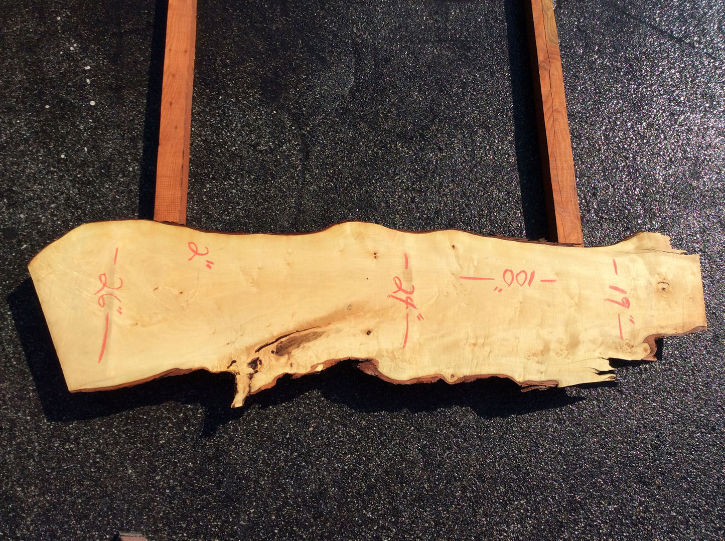 Silver Maple, Live Edge Slab