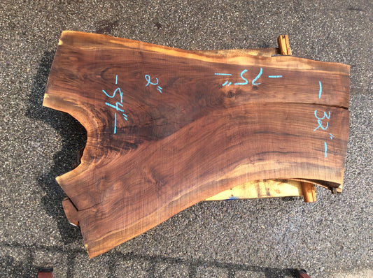 Claro Walnut, Large crotch figure end crack