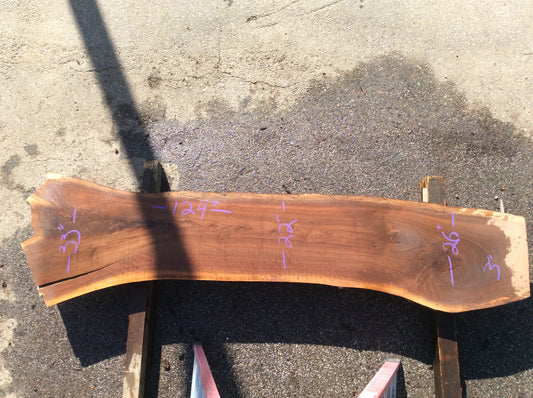 Claro Walnut, Crotch figured large crack