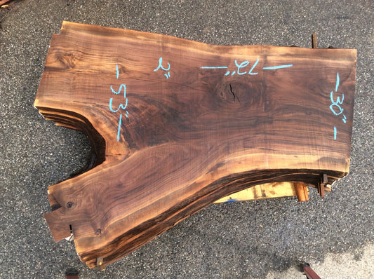 Claro Walnut, Large knots crotch figure