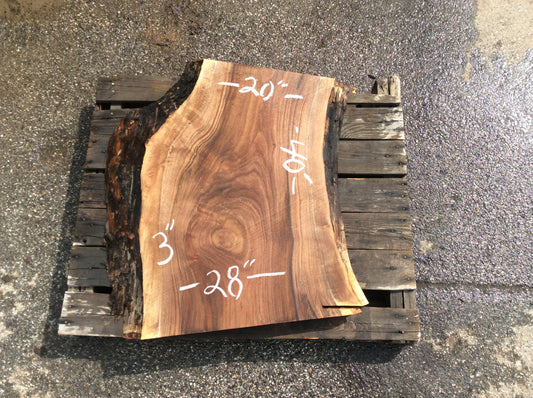 Claro Walnut, Large sapwood figured