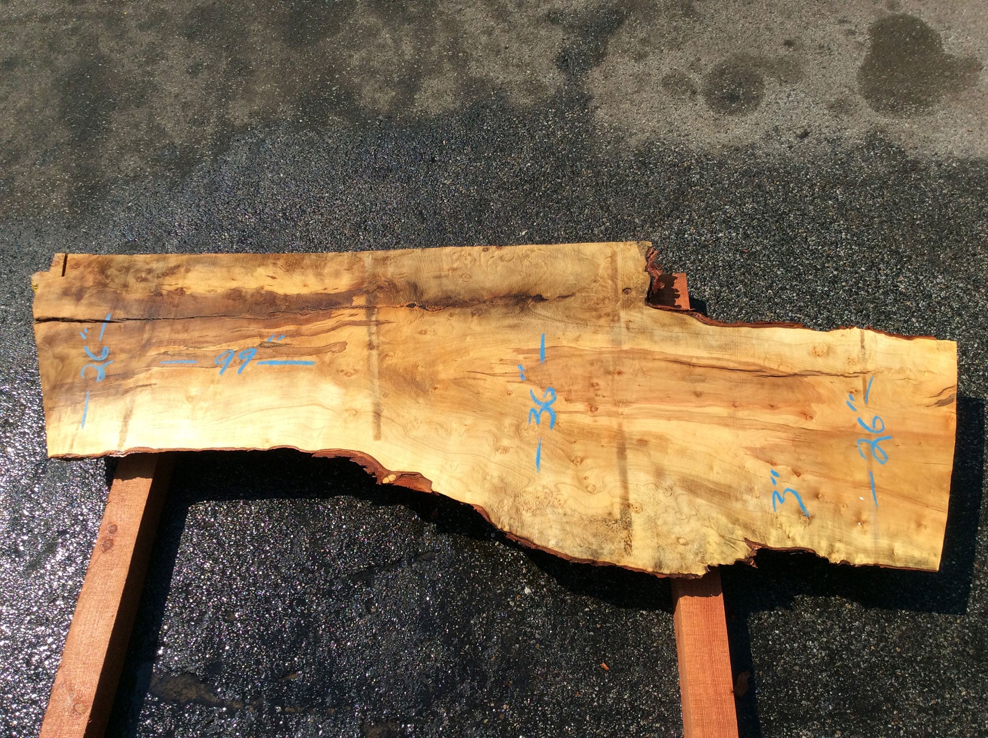 Silver Maple, Live Edge Slab