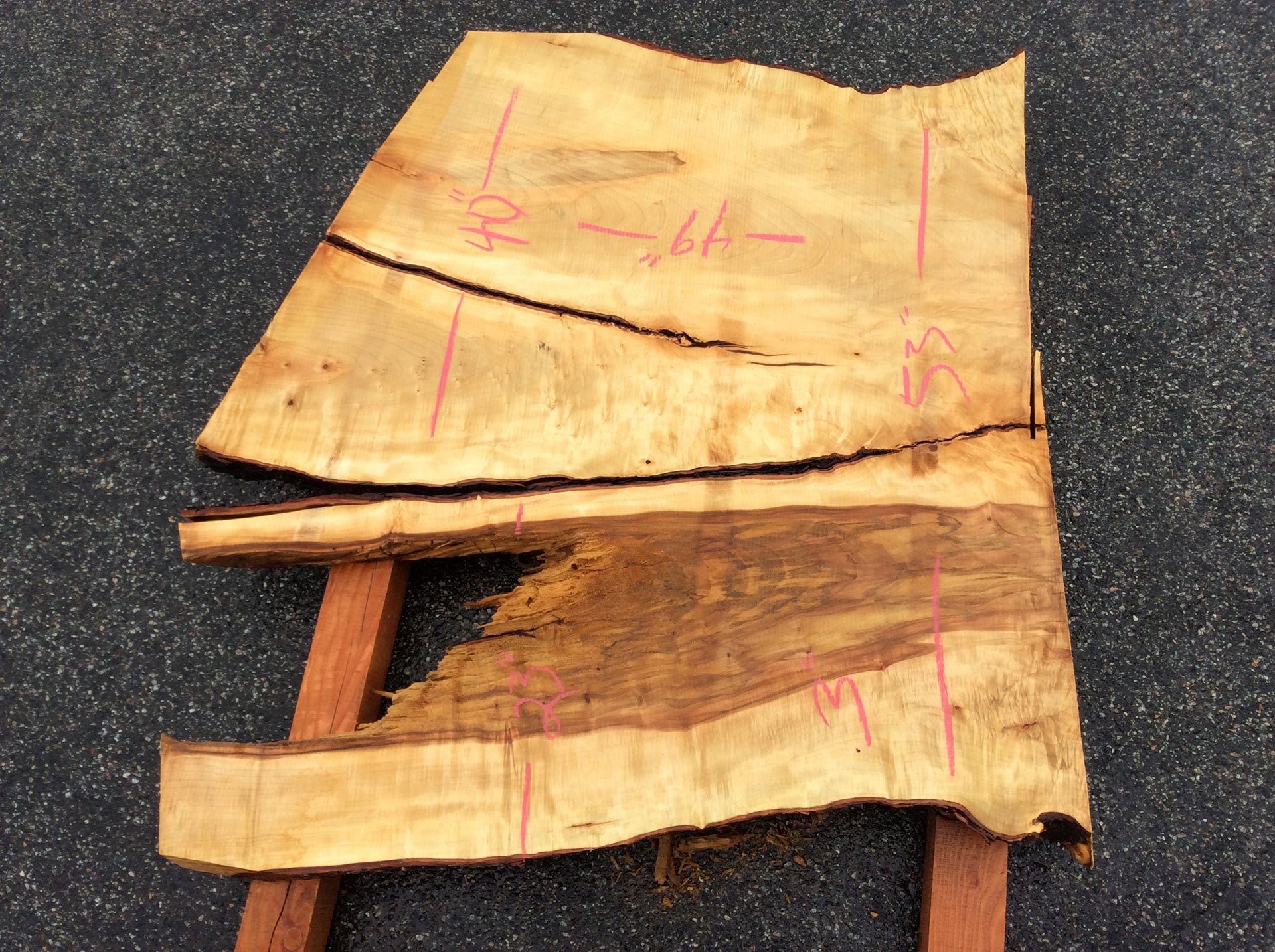 2642 Postcode Silver Maple Crotch 2642 – timberlinepostandbeam